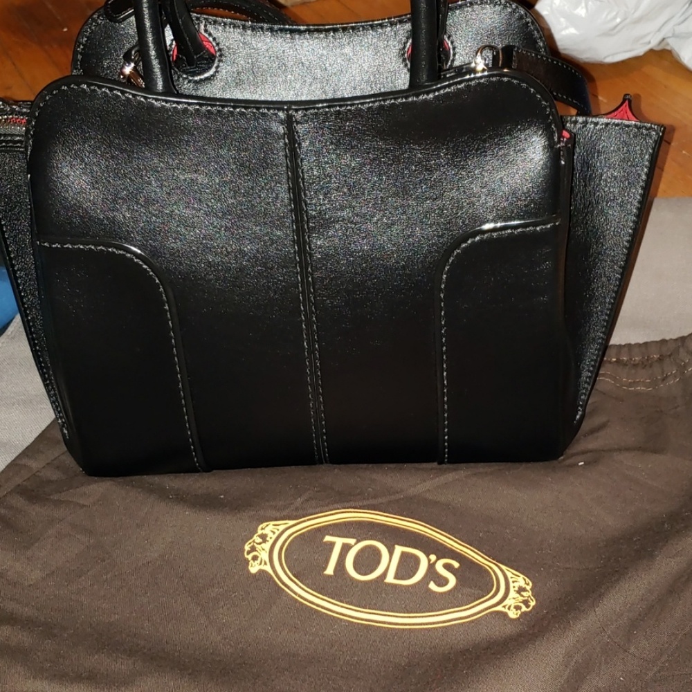 NIB Tod's purse w/RARE red suede interior